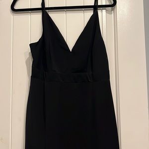Long black bridesmaid dress